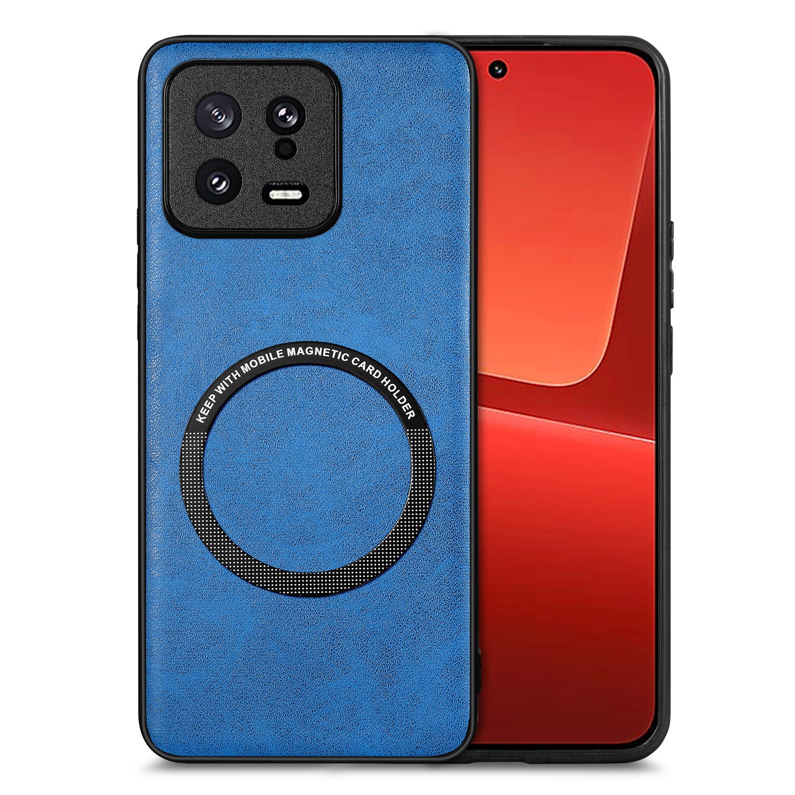 Anti-drop Phone Case Compatible with MagSafe for Xiaomi 13 5G PU Leather Coated PC TPU Cover Anti-drop Phone Case Compatible with MagSafe for Xiaomi 13 5G PU Leather Coated PC TPU Cover
